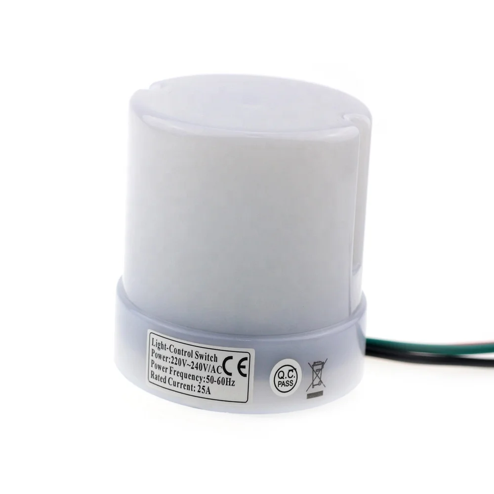 25A Dusk to Dawn Automatic Photocell Light Sensor Detector Switch Lights Lamp Controller AC220-240V