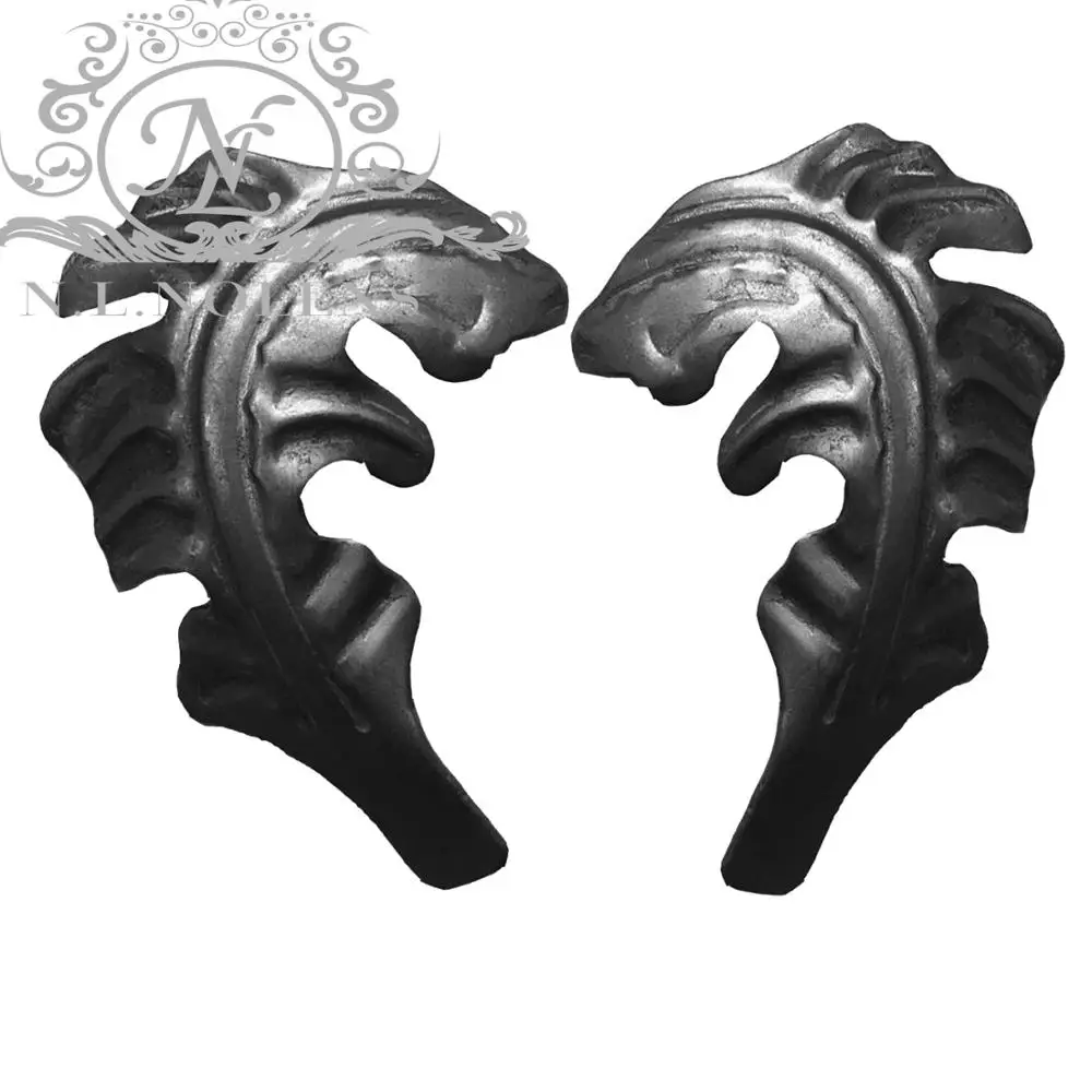 Fencing Metal Art Ornamental Animals Elements Wrought Iron Component Stamped Leaves,Cast Steel/Iron Forged Leaves Manufacturing