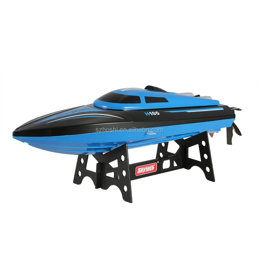 Latest kids toy gift Skytech H100 Waterproof RC Boat 2.4GHz 4 Channel 30km/H High Speed Racing 180 Degree remote control boat