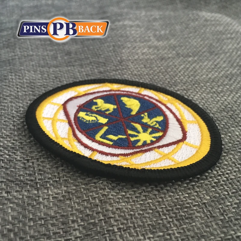 custom embroidery badges to OEM patch embroidery machine fabric patch custom design shape badge embroidery patch