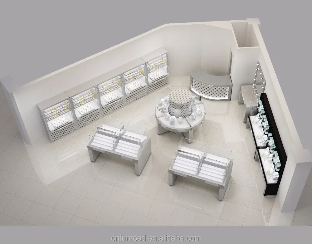 Factory Wholesale Jewelry Display Cabinet Jewelry Store Interior Furniture Design