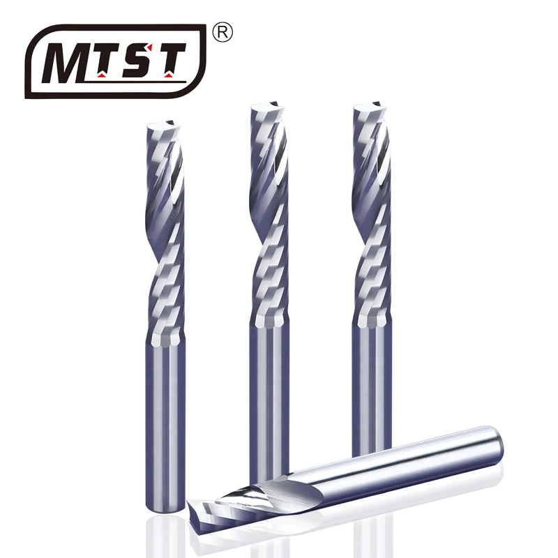 
MTST 3.175mm cnc engraving machine milling cutter Single flute end mill Wood cutter carbide tools woodworking milling cutter 