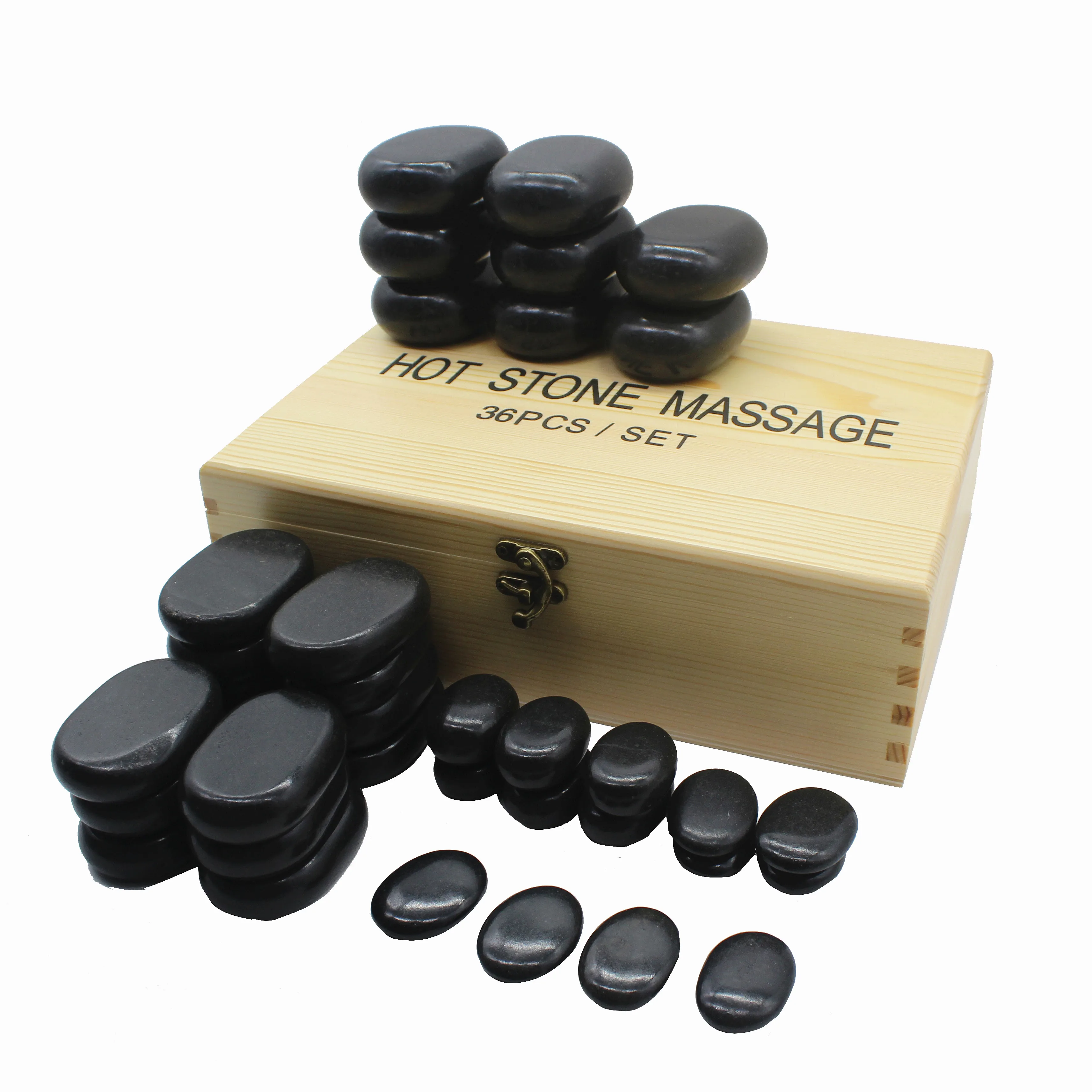 
Natural Health Beauty 36pcs stone per set Spa Hot massage stone heating box 