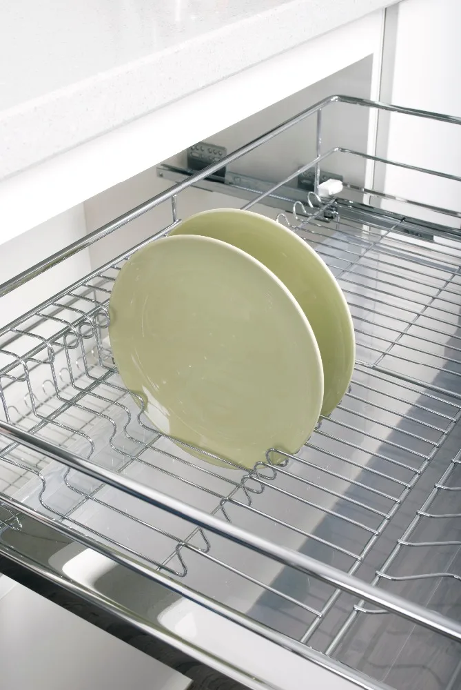 kitchen cabinet sliding wire Multi-functional pull out basket with soft close
