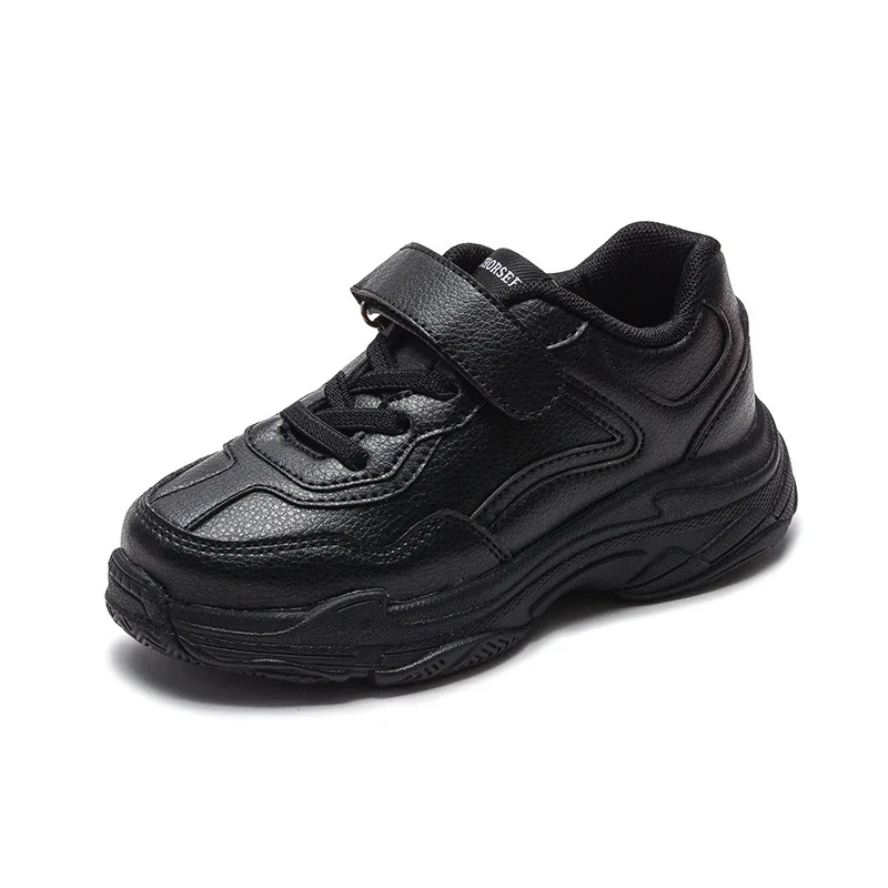 
china Girl Casual Sports Shoe Leather Boy Basketball Wholesale Shoe Kid Fashion Shoe 