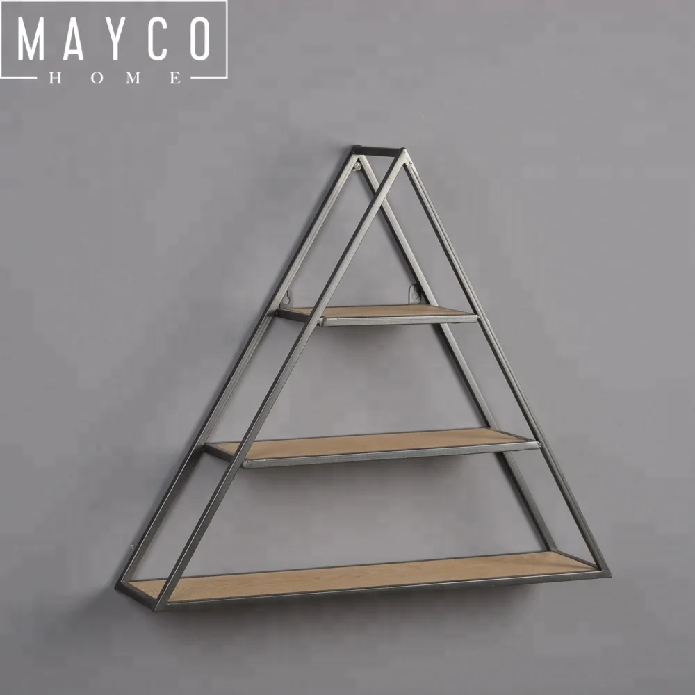 Mayco Industrial Decorative Floating Hanging Pipe 3-Tier Wall Mounted Book Shelf