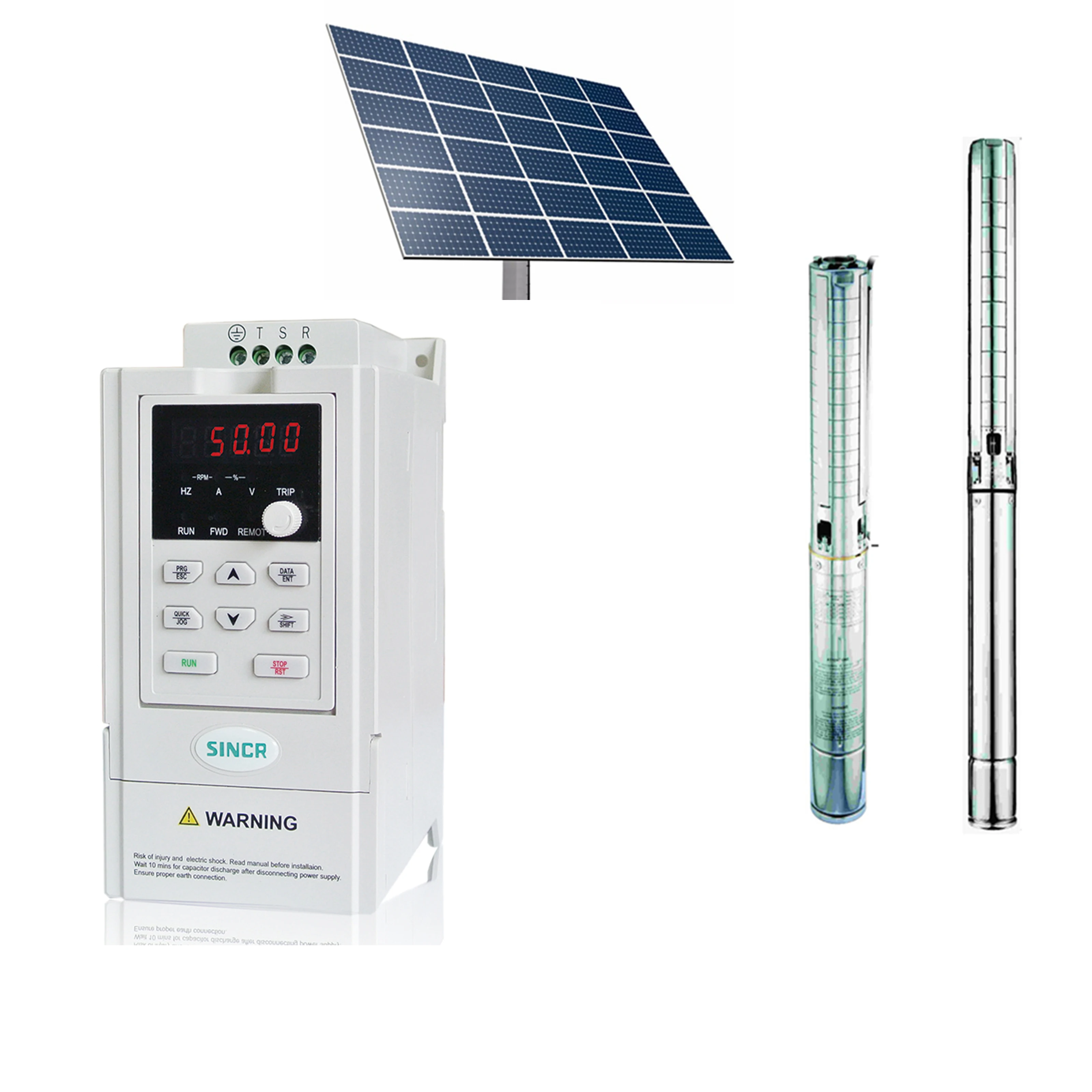 SINCR 2.2kw 220v dc ac single phase solar water pump inverter for irrigation