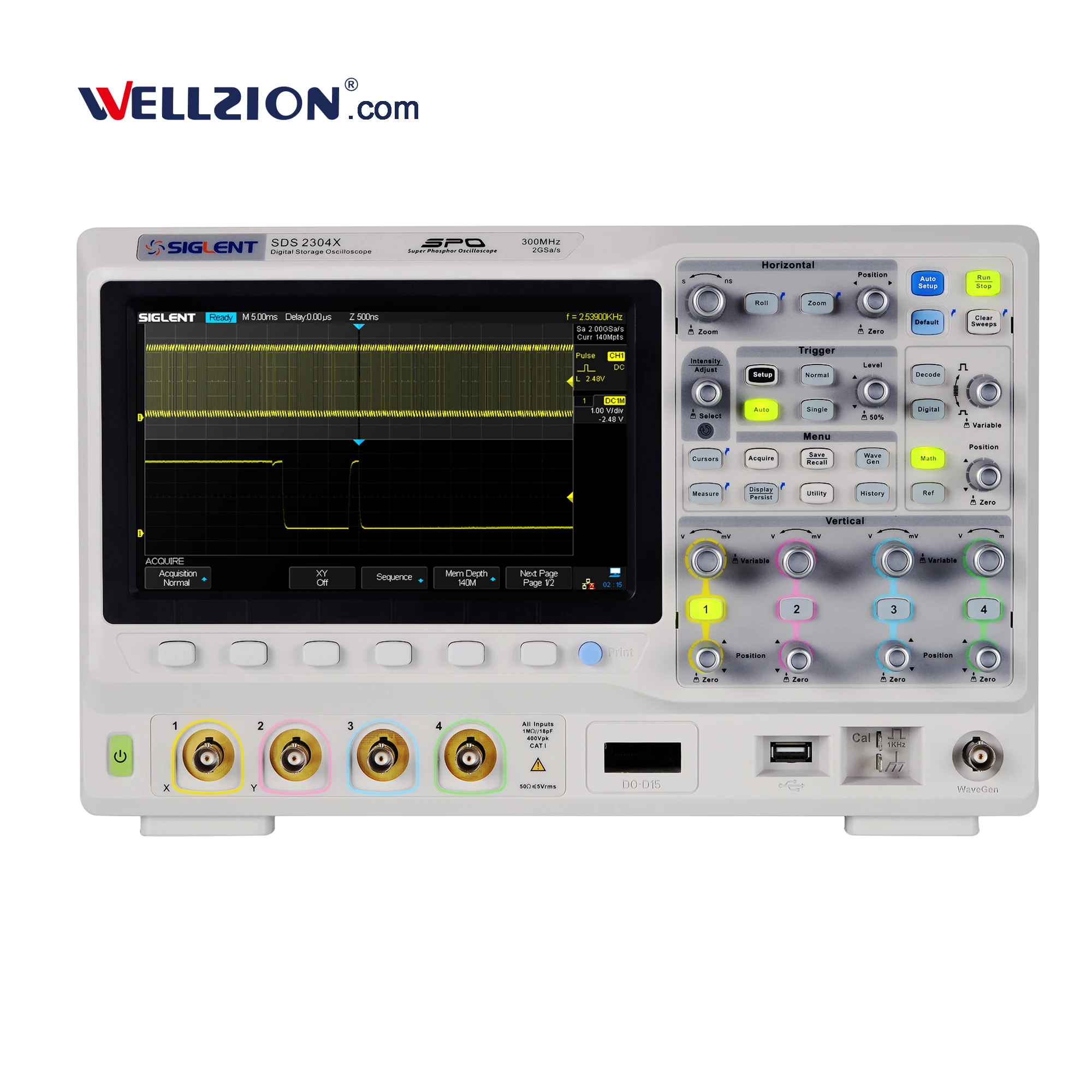 Siglent SDS2104 100MHz Bandwidth 4 Channel Phosphor Oscilloscope