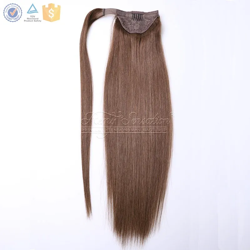 Russian human remy hair extension hair ponytail