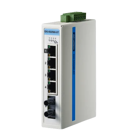 Advantech EKI-5525MI-ST-AE ST Multi-mode Unmanaged Industrial Ethernet Switch
