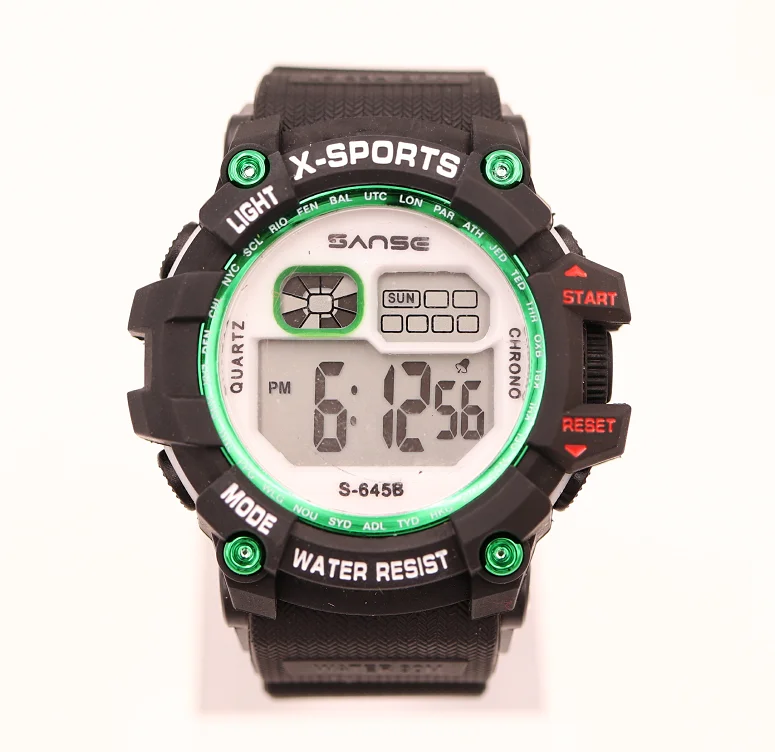 SANSE S-645B new colorful high quality waterproof digital transparent wrist watch factory price relojes South America