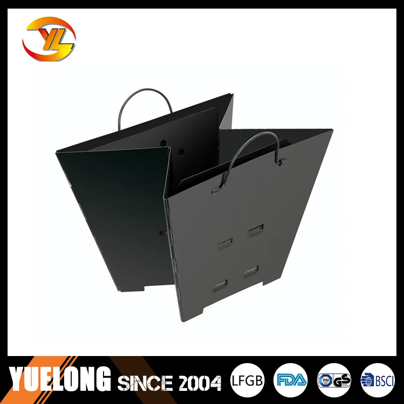 Foldable fold folding Portable square shape charcoal barbecue mini bbq grill outdoor personal camping grilling for campground