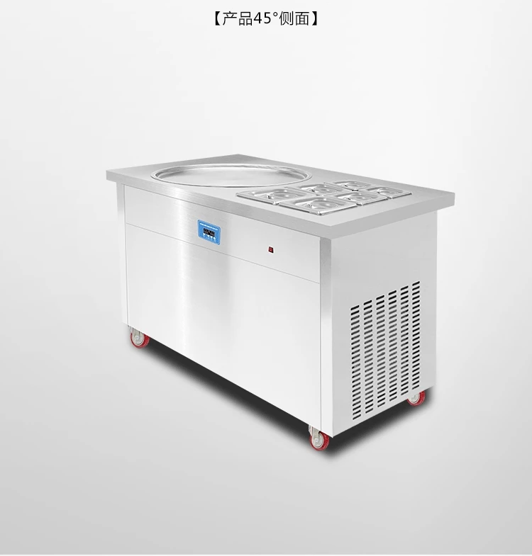 6  Trays Salad freezer rolled America Mexico NSF CE 50cm square pan stir thai fried fry instant ice cream roll machine