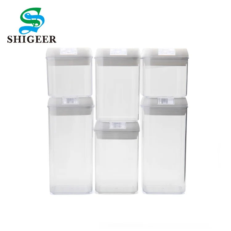 
Custom High Quality Airtight PP Plastic Food Storage Box Set Of 6 