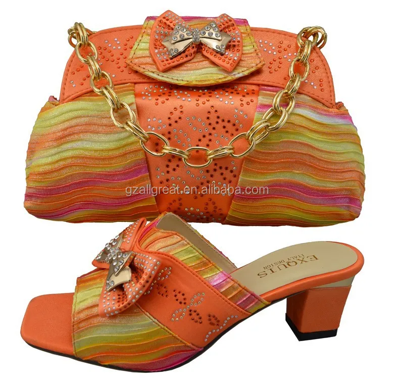 New Arrival Design! Colorful italian shoes and bags to match women/ladies shoes and bags