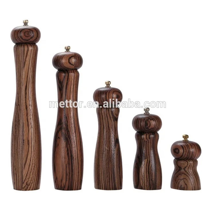 Hot Sale Manual Wooden Salt&pepper Grinder/Home pepper mill set