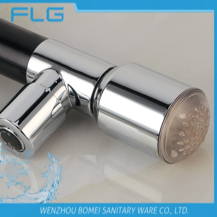 LED kitchen tap with spring spray kitchen sink tap sink mixer kitchen taps 3 way stopcock