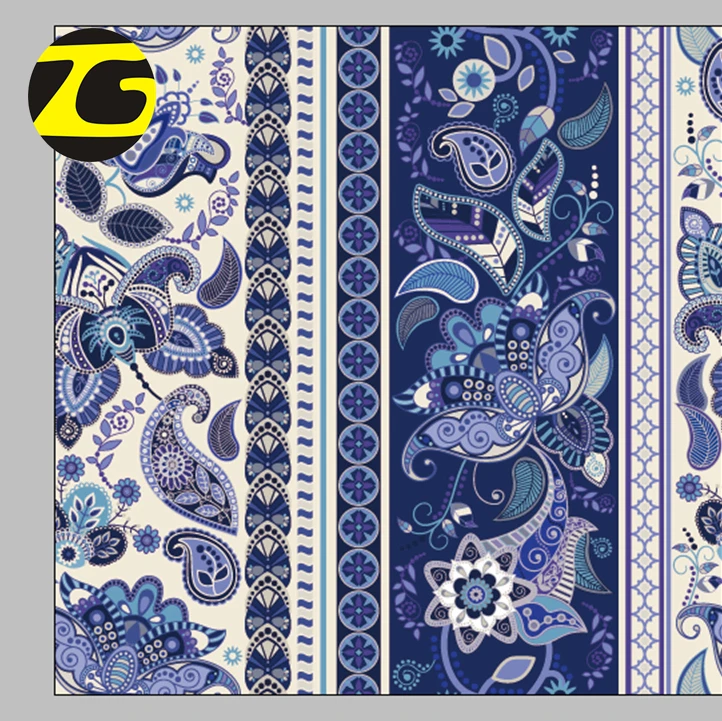 
Shaoxing textile custom digital print polyester jersey 2x2 rib knit fabric women apparel 