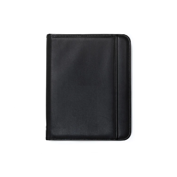 custom  A4 PU leather document file holder Conference file folder business portfolio