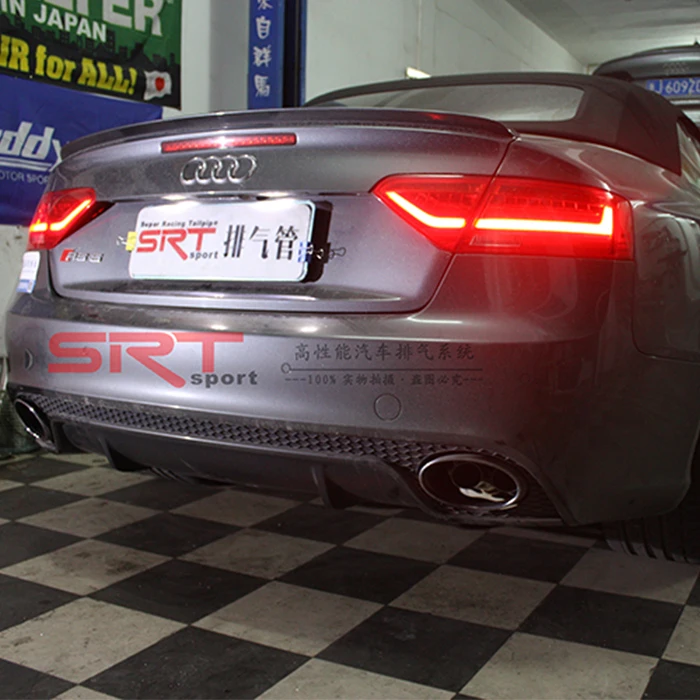 Stainless Steel Pipes for Audi RS5 Exhaust Pipe catback with quad double tip