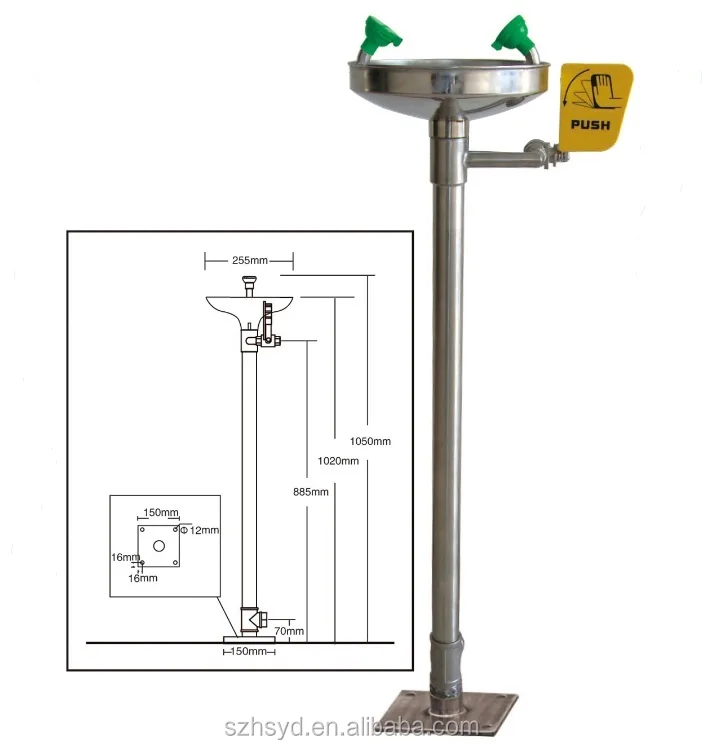 Histay stainless steel Enclosed Emergency safety equipment eyewash and shower room for eye wash and shower
