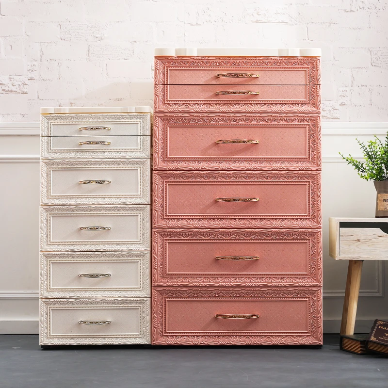 
Extra Large Simple European Style Plastic wardrobe Cabinet large storage drawer 