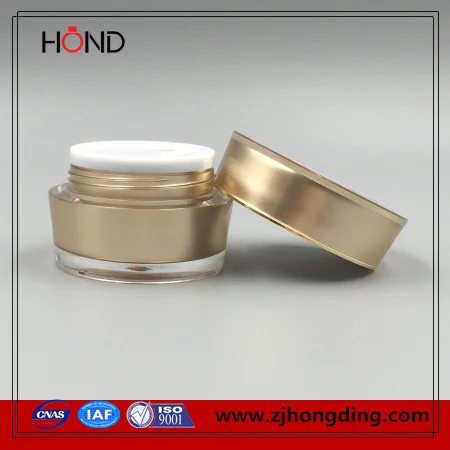 wholesale acrylic jar 30ml gold round cosmetic 30g skin care cream jar /plastic jar