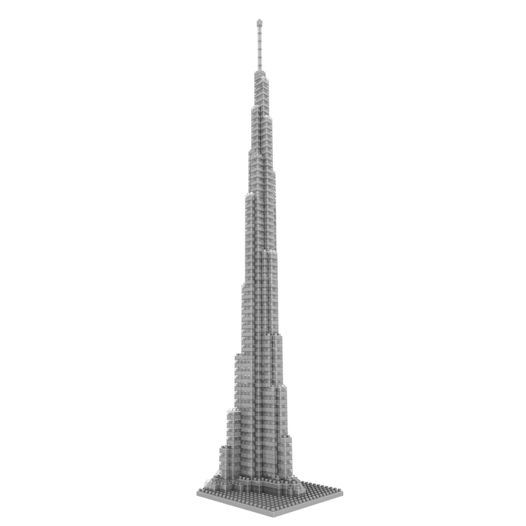 LOZ 900pcs Dubai Burj Khalifa Tower model online educational building block toy