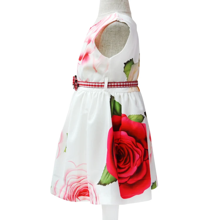 Latest Children Fashion Frock Designs Kids Rose Flower Fancy Dress
