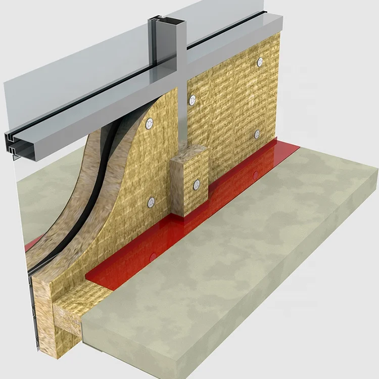 Rock wool cutting ceiling board fire resistant heat cavity wall insulation density drip system duct exterior brick panels