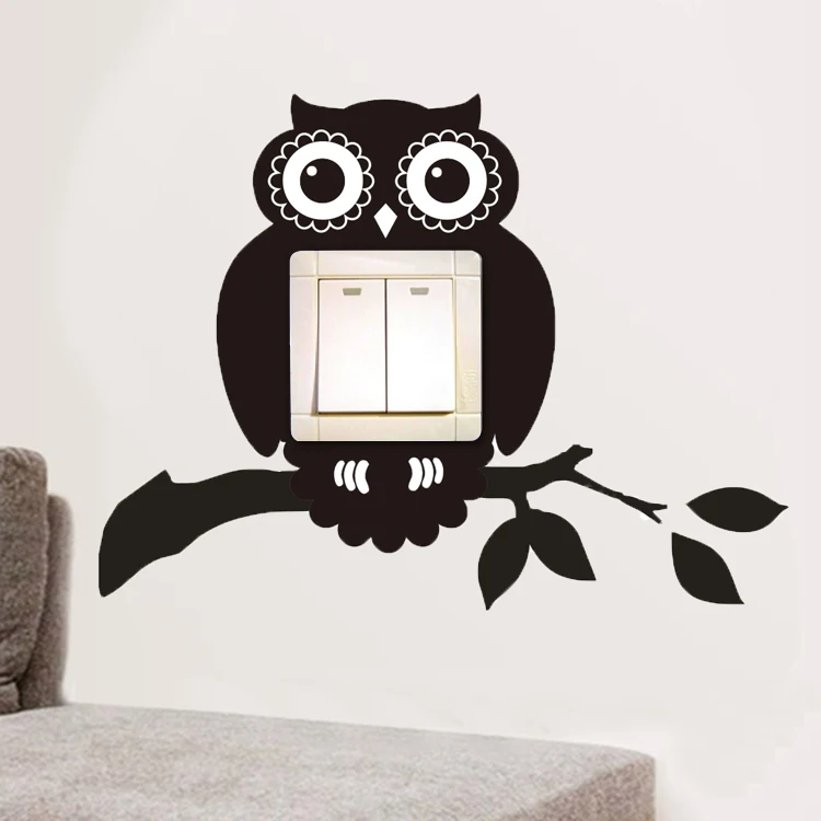 Different Colors And Shapes Power Socket Decorative Stickers,Bathroom Wall Switch Stickers