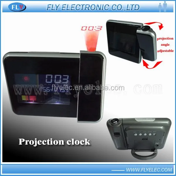 2024 Digital calendar weather station time temperature  projection table alarm digital clock