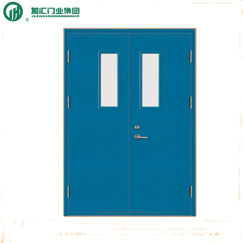  JIAHUI DOORS Intertek Europe BS and UL EN approved fire rasteel security door With fireproof glass frame