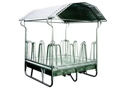 Hot Sale!! Luxury Customized HDG Hay Horse Farm Feeder With Roof