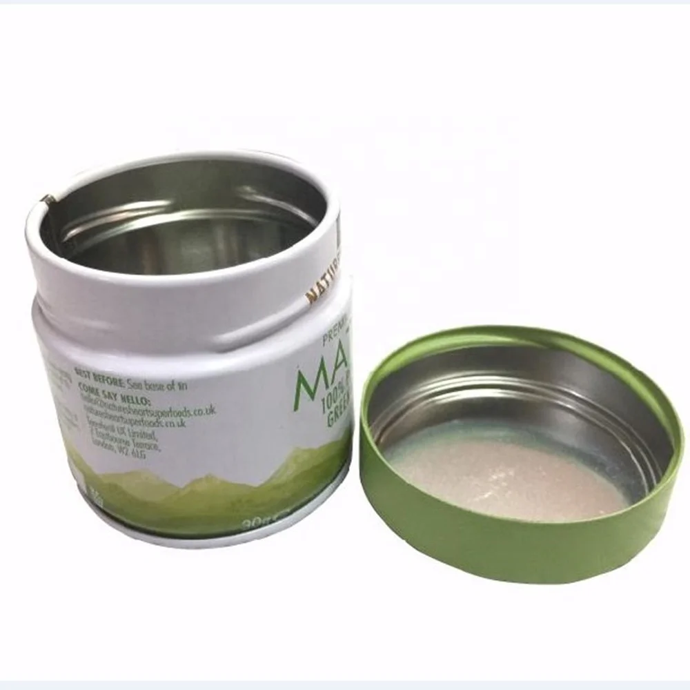 Custom Logo 100g Matcha Tea Tin Can , Airtight Matcha Tea Canister