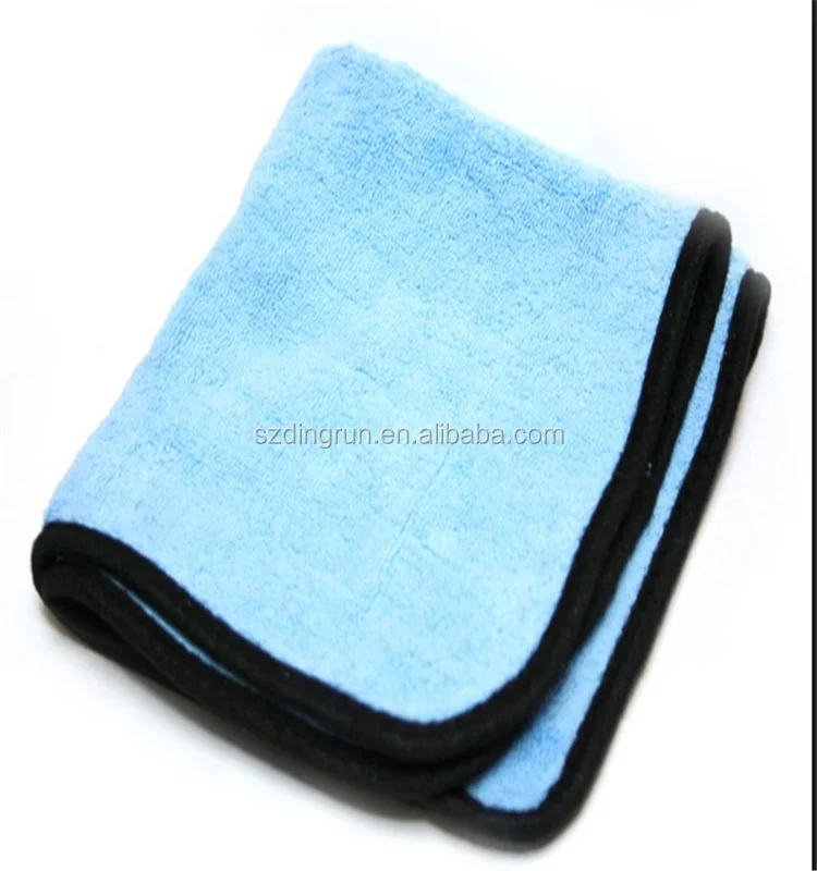 Terry drying microfiber car towel wholesale with round corner