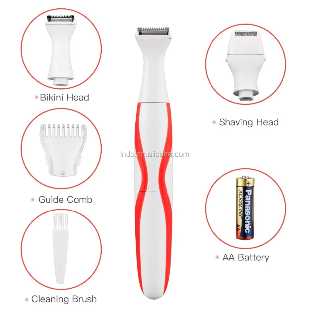2 in 1 Women Shaver Waterproof Electric Razor Bikini Trimmer