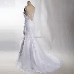 LZ231 Elegance Beading Lace Wedding Dresses Vestido De Noiva Low Price High Quality Bridal Dress
