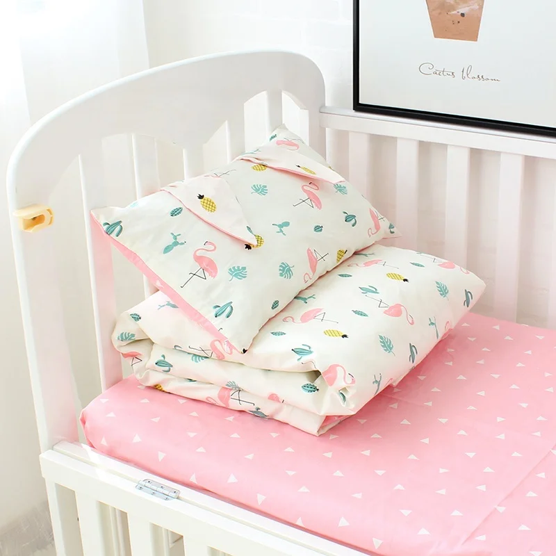 Latest Custom Super Soft 100% Cotton Newborn Baby Bedding Quilt 3 Pic Set Bed Sheet Design