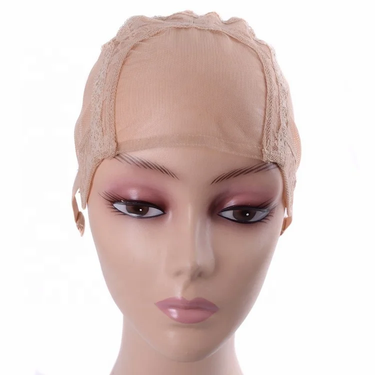 Custom Made Black Brown Blonde Silk Base Private Label Making 360 Swiss Lace Frontal Spandex Cap Wig Weaving Cap in Stocking
