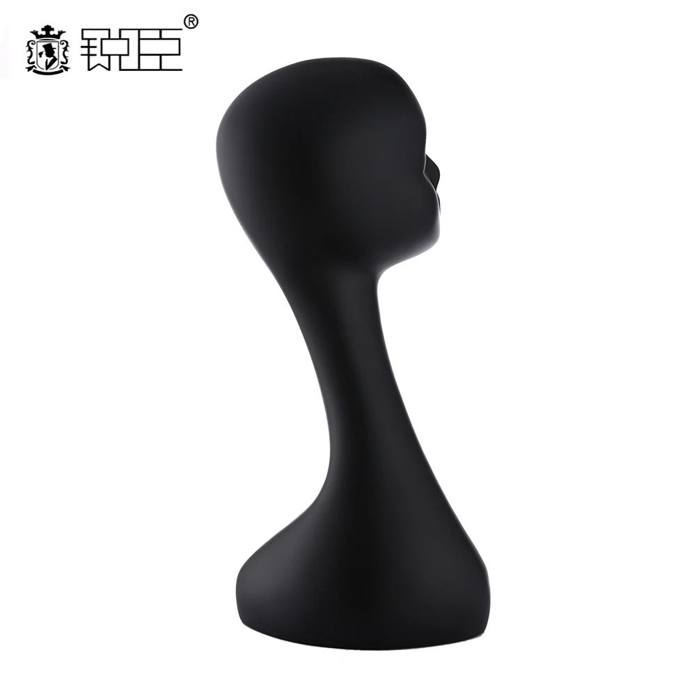 UK Warehouse Black Mannequin Head For Wigs Hat Display Stand Long Neck Mannequin Fiberglass Mannequin Head Jewelry Display Rack