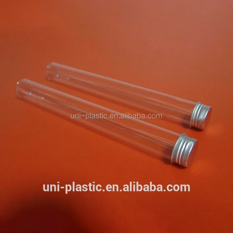 clear plastic storage tube with screw cap