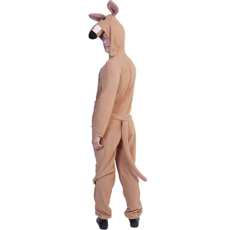 RTS Adults men Halloween animal cosplay costume cute Kangaroo hooded jumpsuit carnival mascot costumes