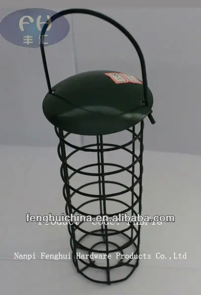 round metal bird feeder