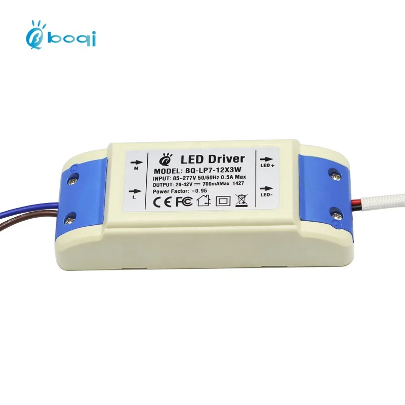 boqi constant current led driver 25w 36v 700ma for LED downlight CE FCC SAA