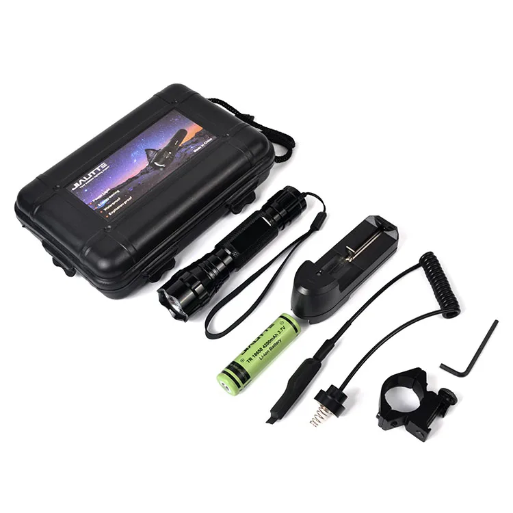 Jialitte F113 aluminum alloy high power CREES XPL V6 LED tactical military flashlight set