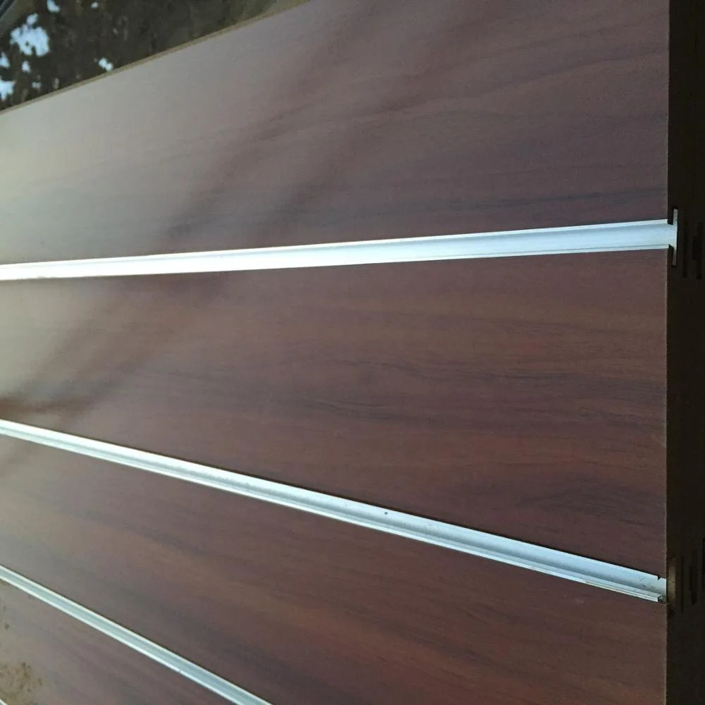 12mm 15mm 18mm Cheap slot mdf for Aluminum finished MDF slatwall panel display stand slotted board