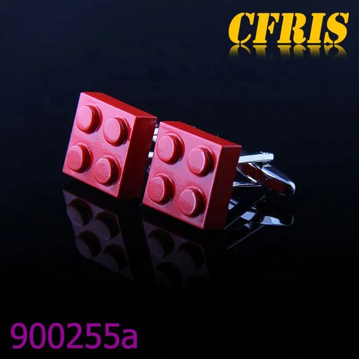Color Choose Custom Kinds Of Colors Logo Building Blocks Cufflink for men