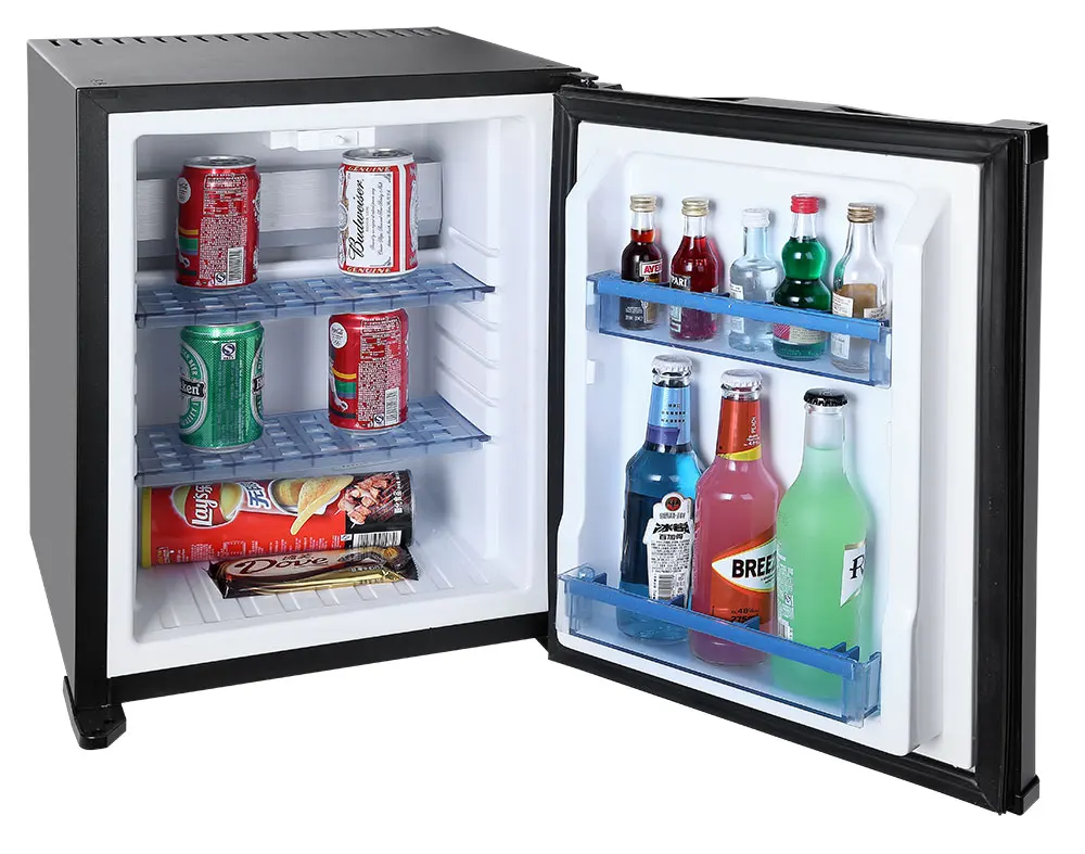 
Оптовая продажа, гостевая комната отеля, впитывающая Смесь аммиака, бесшумная стеклянная дверь, маленький размер, мини-холодильник, цена (USHF-30N) 