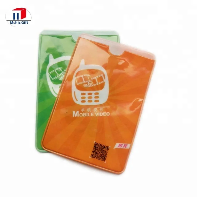 Cheap Customized double fold Soft rubber PVC ATM Card Cover Flexible PVC Credit Card Sleeve